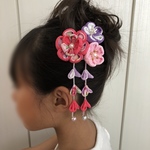 ちりめん つまみ細工 髪飾り お花 ヘアアクセサリー 髪飾り 七五三髪飾り お宮参り お食い初め 初節句き 浴衣 夏祭り