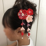 ちりめん つまみ細工 髪飾り お花 ヘアアクセサリー 髪飾り 七五三髪飾り お宮参り お食い初め 初節句 浴衣 夏祭り