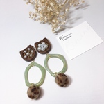 catレオパード柄ピアス＆イヤリング