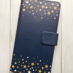  全機種対応 手帳型スライド式 Galaxy AQUOS Pixel かんたんスマホ705kc iPhone android   星柄 STAR
