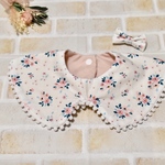 flower bib♡つけ襟ポンポンスタイ ♡ベビークリップ付き☆