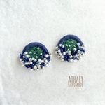 ピアス／イヤリング ⚪︎◯ bubbles⚪︎ ビーズ刺繍 