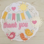 ［再販…］＊送料無料＊ アルバムデコレーション素材  thank you & birds  ピンクC