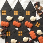ハロウィンのかぼちゃとおばけ。