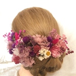 ドライフラワーヘアパーツ