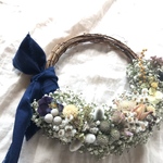 かすみ草と小花のハーフリース