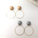 カボションとsimpleフープピアス/イヤリング
