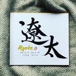 Instagram人気書道家が書くお名前アート書＊出生情報入り＊送料無料＊命名書＊出産祝いに