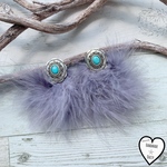 Turquoise Concho♛ファーピアス(マラボー)