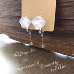 ひんやりゆらゆら ”Melting Ice & Drop of Water”  解け出す氷 氷柱と揺れる水滴 イヤリング ＊再販×2
