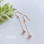 【再販】ゆらゆらジルコニアピアス(イヤリング)/サージカルステンレス nonoacs 
