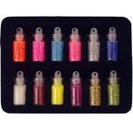 グリッター ミニボトル入 （商品画像の12色各1本入り） 12本セット【X000AG246R】