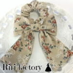 【2個限定】オータム❁ローズ🌹リボン付きminiシュシュ✨