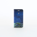 【送料無料】夜空と山と月の、手帳型スマホケース