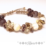 再販＊6༅೫黄金色に秋めいて೫༅ 天然石 パワーストーン ブレスレット