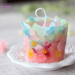 フラワーキャンドル（コーラル）＃9-2