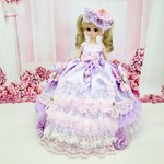 リカちゃん お姫様ドレス 一点物☆パープル×ピンク