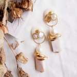 【1点限定】A25／アンティーク風ボタン Milktae×Gold