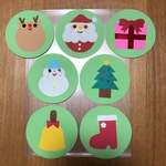 壁面飾り【クリスマスシルエットクイズカード】