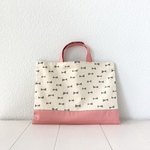 今だけ値下げNatural ribbon×coral pink＊レッスンバッグ