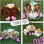 hono様 犬 羊毛フェルトストラップ