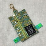 ランドセルに付けられる☆リールキーケース　リバティ　カーズ　グリーン