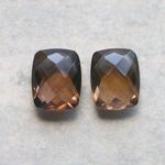 天然石＊スモーキークオーツ　クッション型　ルース＊5.3 ct　2個