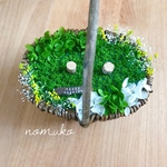かごリングピロー(きいろ、楕円かご)