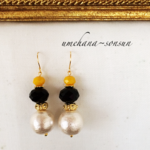 cottonPerlと大人colorビーズピアス/イヤリング