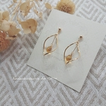 𝑁𝑒𝑤ツイストフープ&トパーズ  ピアス/イヤリング