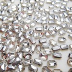 長方形型ガラスラインストーン★クリスタル色★4×6ｍｍ★15粒★デコ★ネイルアート★レジン封入★0660★