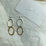 シルバーゴールドミックス  アンティークピアス