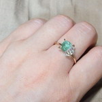 [トルマリンとダイヤモンドクォーツのリング]