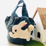 フワフワ♡うさぎちゃん デニムトートバック ♡