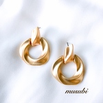 ゴールドフープピアス  (丸) 大ぶりピアス 