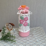 かわいいお花のペットボトルカバー☆ピンク