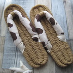 布ぞうり：amihsさまご予約品＊再販Camel24cm/ブチ模様