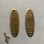 数量限定　PP-G　PULL PUSH セット　ドアサイン　真鍮　ブラス　押す　引く　プレート　プル　プッシュ　ハンドメイド　看板　表示