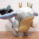 グレー迷彩のドラゴン　ぬいぐるみ