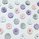 お花シール❁︎スワロフスキー&パール❁︎40枚