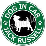 【5枚セット】犬 （ジャックラッセルテリア）防水ステッカー 車用