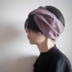 ターバンなヘアバンド　スモーキーピンク