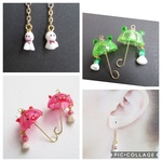 ご依頼品  アンブレラピアス てるてる坊主付きその他