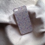 リバティ布張り　iphone4/4sケース（ベッツィアン　薄紫）