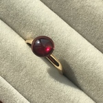 ✴︎満月ring✴︎ガーネット ピンキーリング