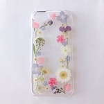 pretty flower フレーム 押し花iPhoneケース/押し花ケース