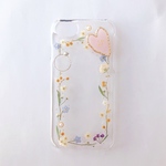 petit flower フレーム 押し花iPhoneケース/押し花ケース