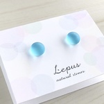 すりガラスピアス　＃149　　樹脂ポスト