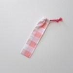 【再販★受注製作】ピンクチェック柄歯ブラシ袋★箸袋★縦長巾着袋★20㎝×5㎝