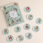 送料無料☆ サンキューシール レトロアニマル  48枚  thank you